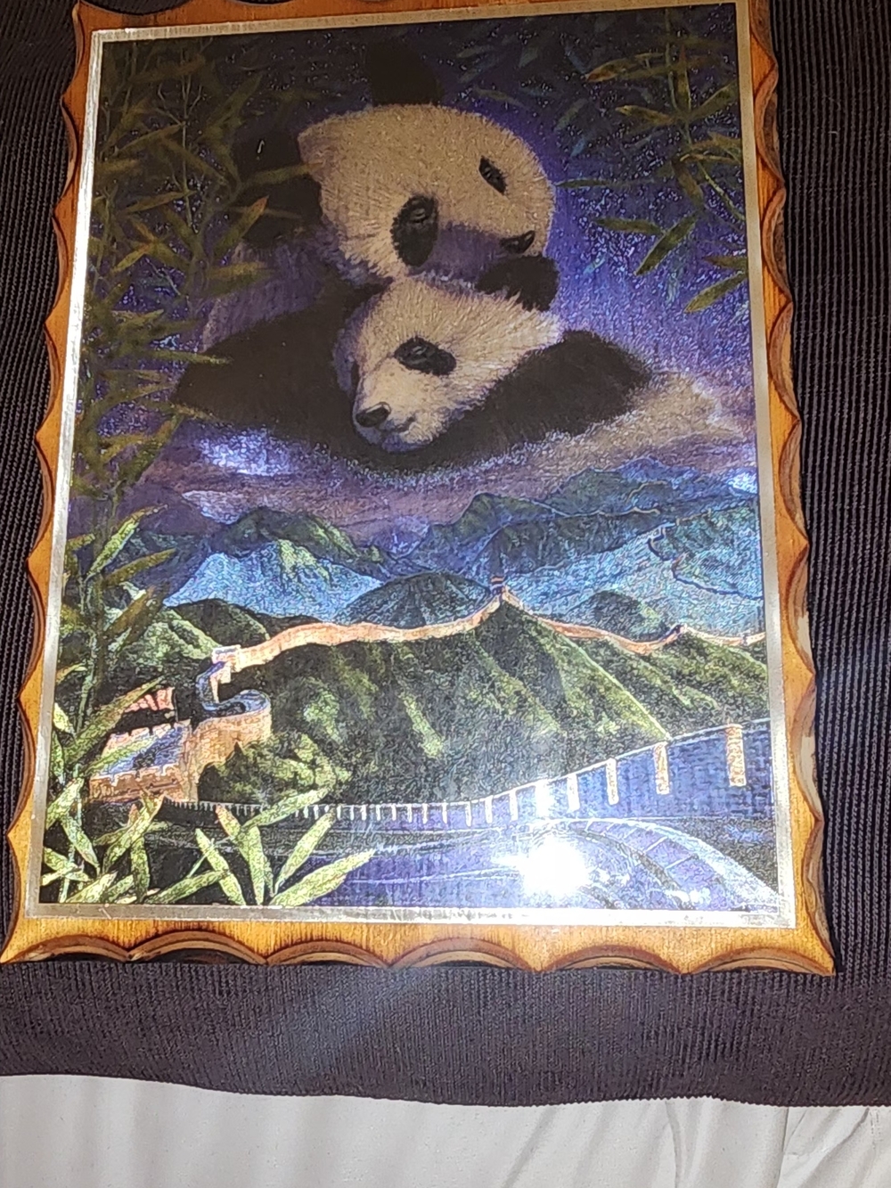 Foil Etched Panda Wall Art